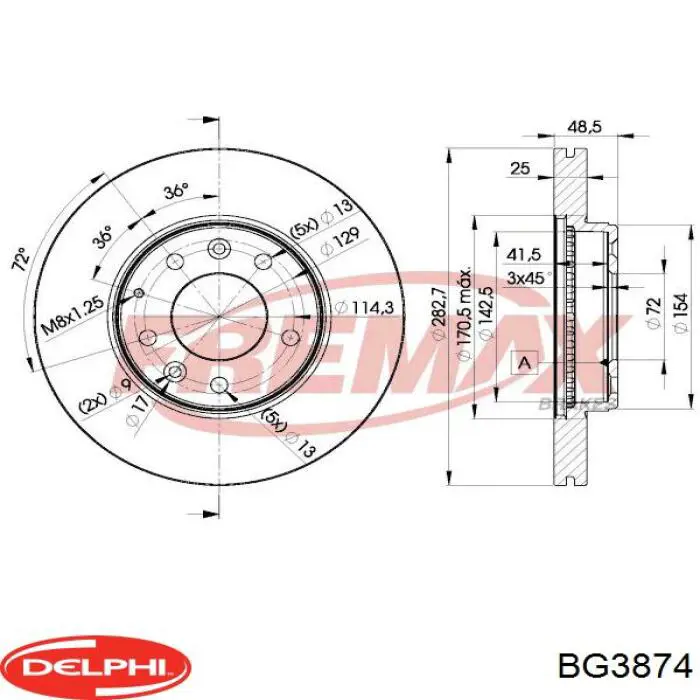 Купити BG3874 Delphi Ротор гальмівний