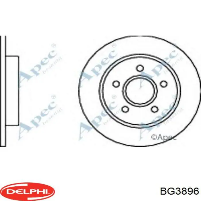 Купити BG3896 Delphi Диск заднього гальма