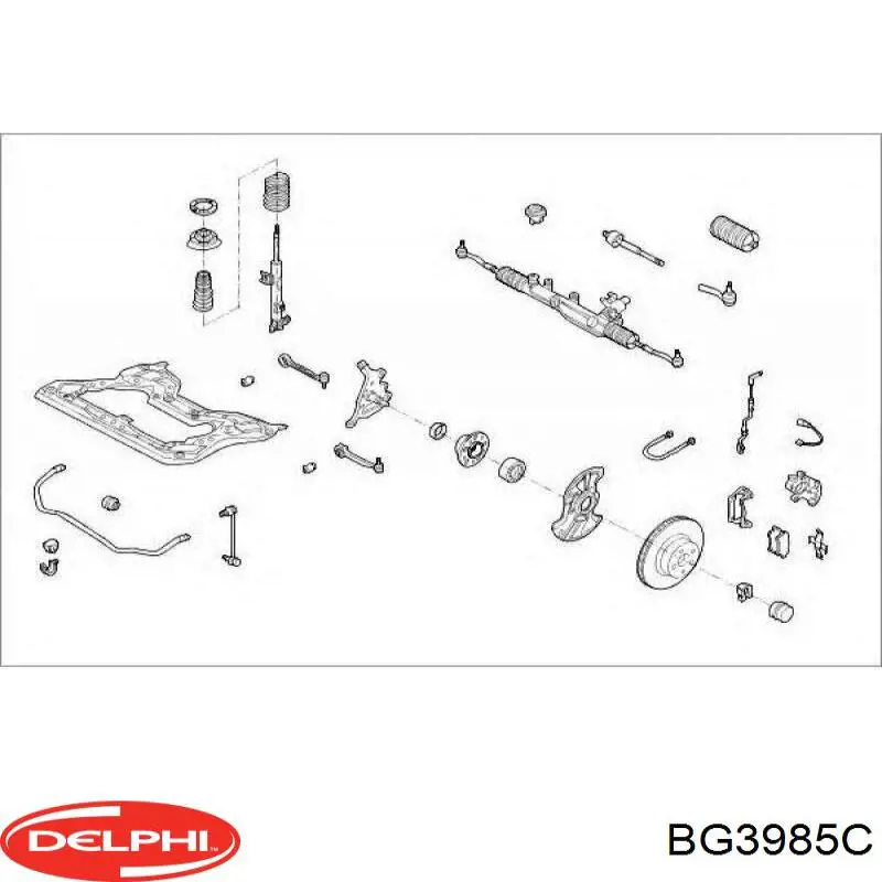 Диск гальмівний передній BG3985C Delphi