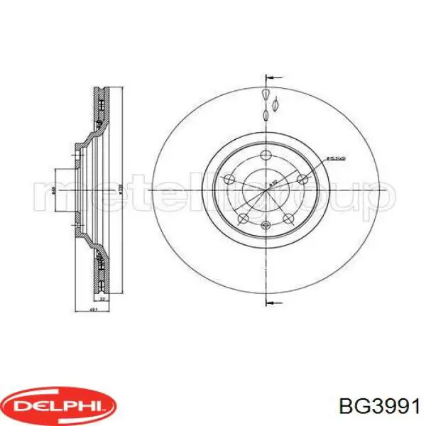 Задні дискові гальма Delphi BG3991 ціна, від 51.82 USD