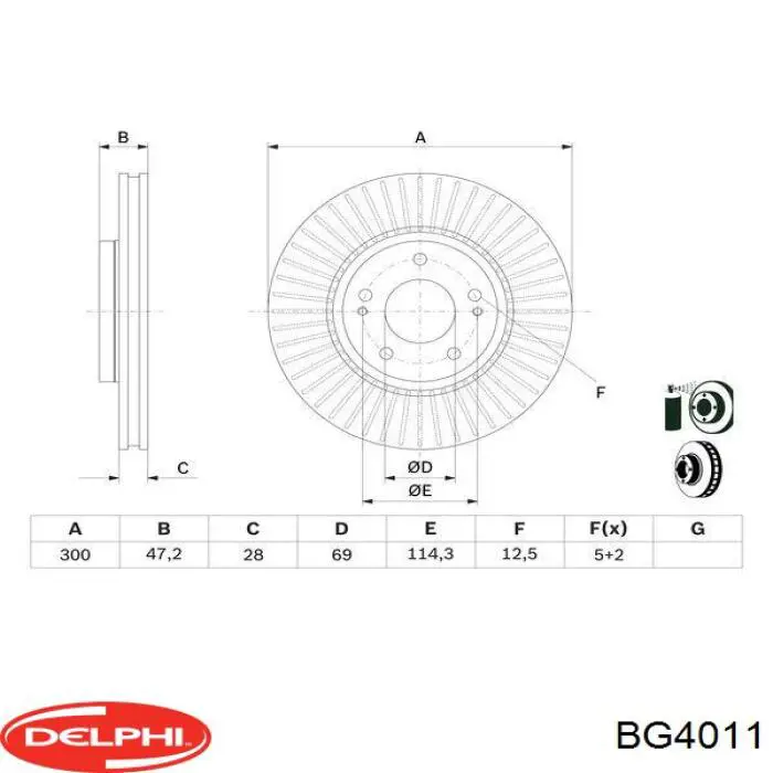 Диск переднього гальма Delphi BG4011 ціна, від 47.00 USD