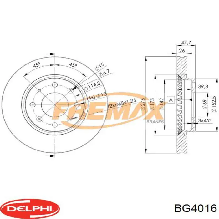 Купити BG4016 Delphi Ротор гальмівний