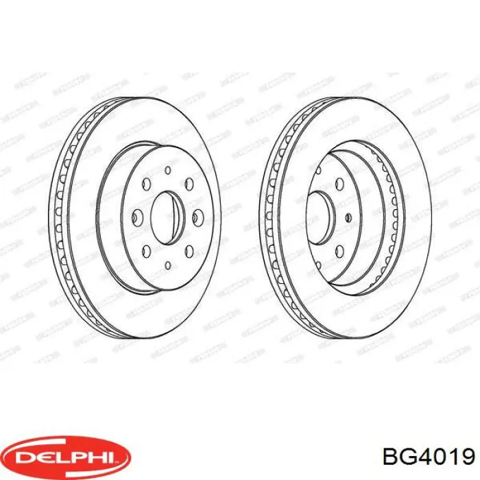 BG4019 Delphi Гальмо дискове переднє