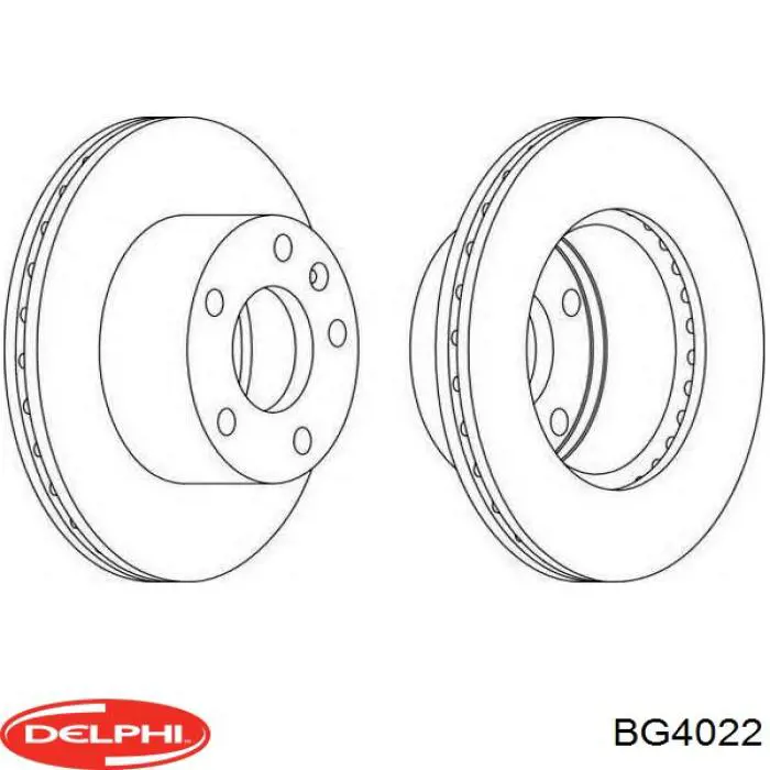 Диск переднього гальма Delphi BG4022 ціна, від 23.87 USD