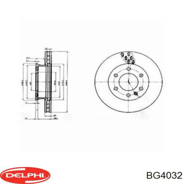 Диск переднього гальма Delphi BG4032 ціна, від 48.47 USD