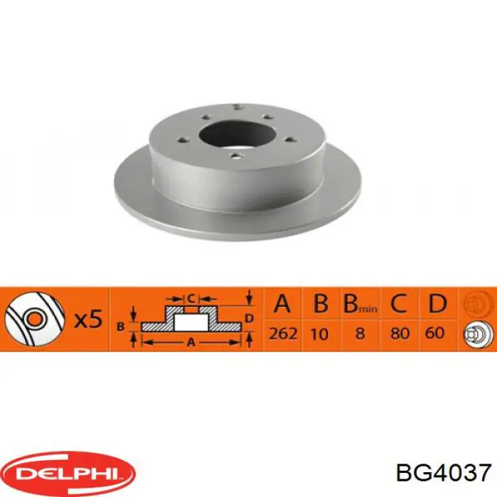 Гальмівні диски BG4037 Delphi