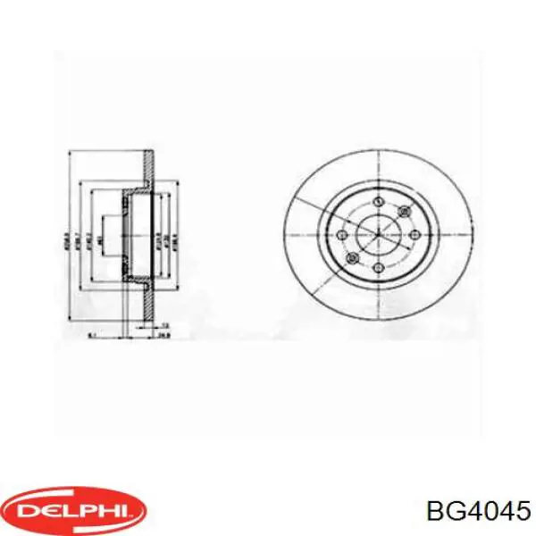 Купити BG4045 Delphi Ротор гальмівний
