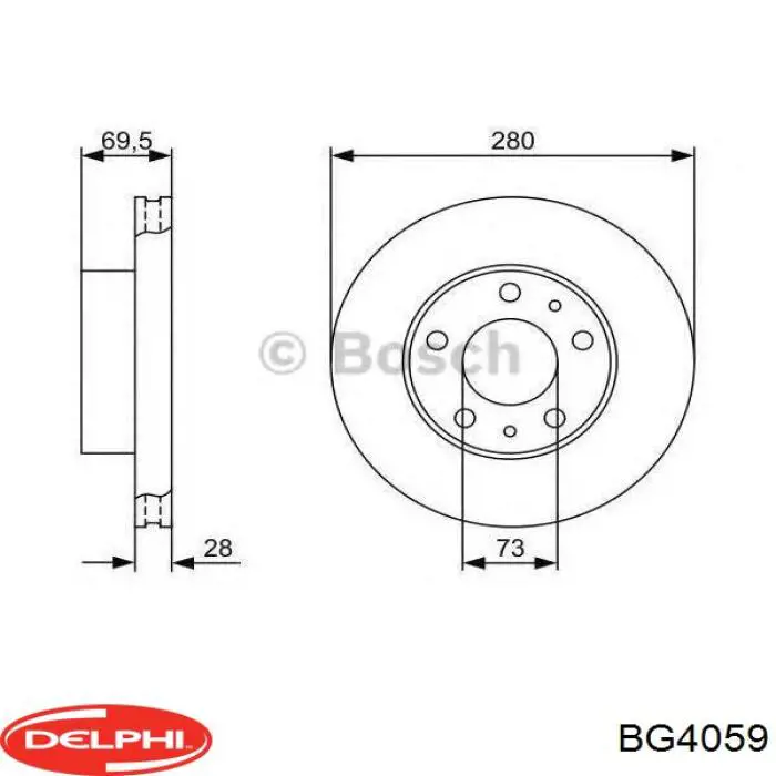 Купити BG4059 Delphi Ротор гальмівний