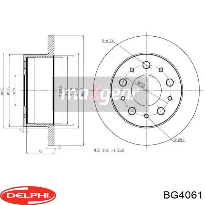Задні дискові гальма Delphi BG4061 ціна, від 47.86 USD