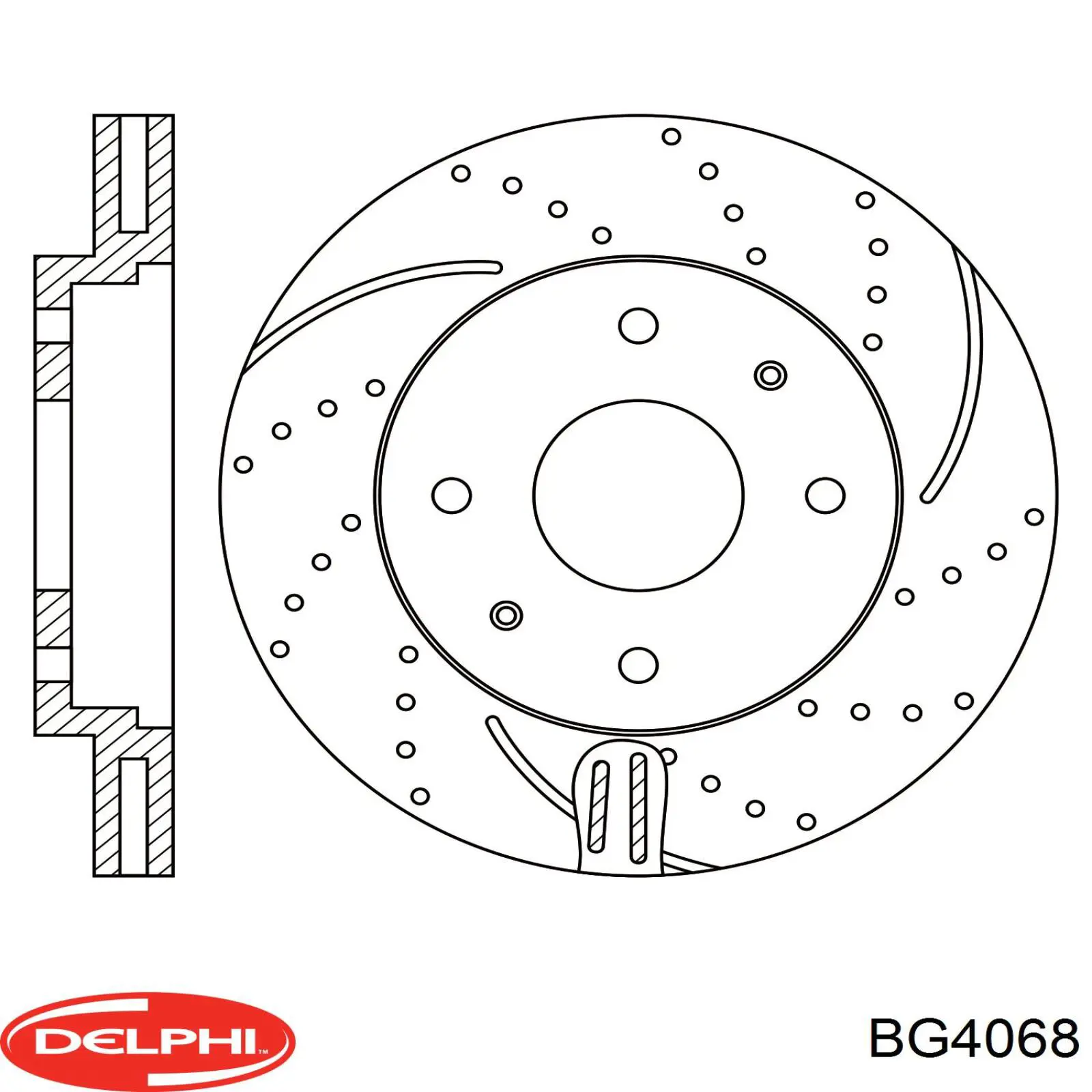 Гальмівні диски передні BG4068 Delphi
