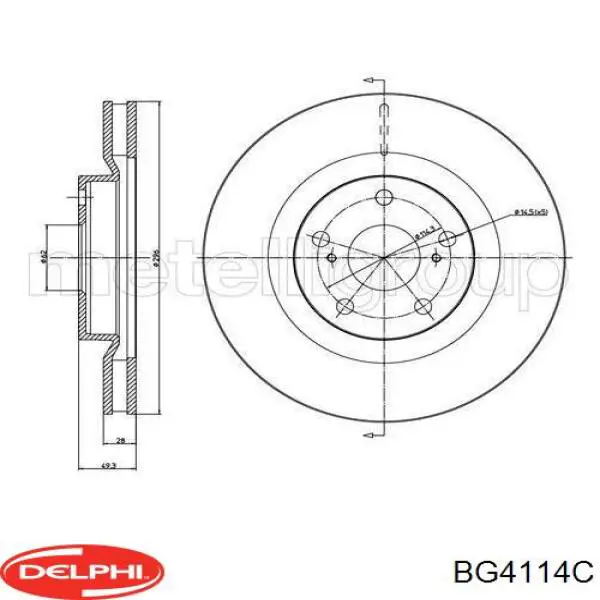 Купити BG4114C Delphi Ротор гальмівний