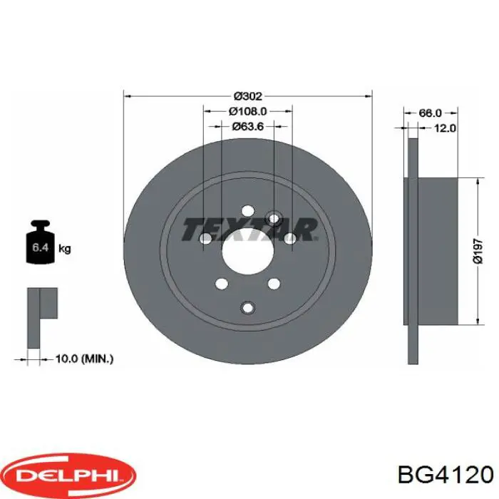 BG4120 Delphi Гальмо дискове переднє