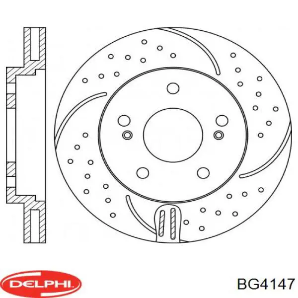 Диск гальмівний передній Delphi BG4147