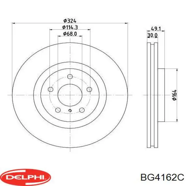Купити BG4162C Delphi Ротор гальмівний