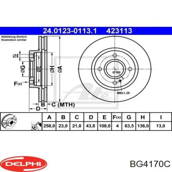 Купити BG4170C Delphi Ротор гальмівний