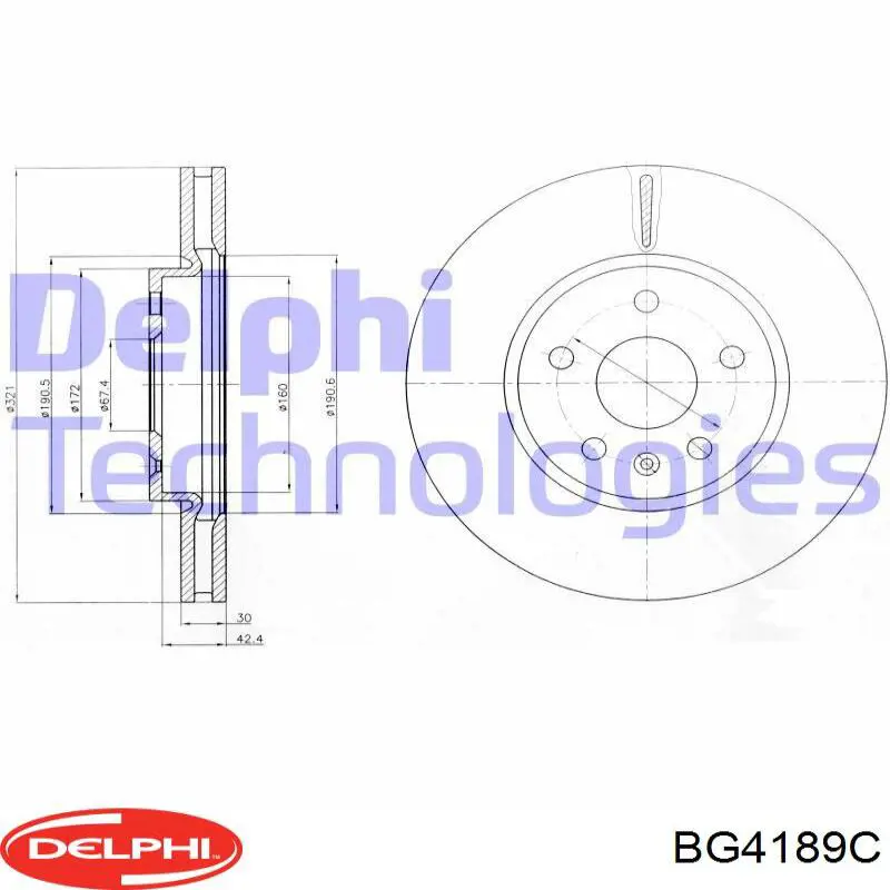 Купити BG4189C Delphi Ротор гальмівний