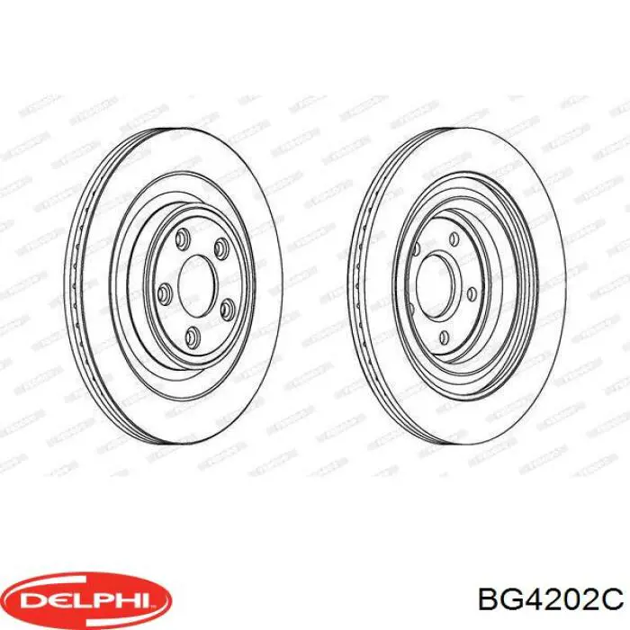 Купити BG4202C Delphi Диск заднього гальма