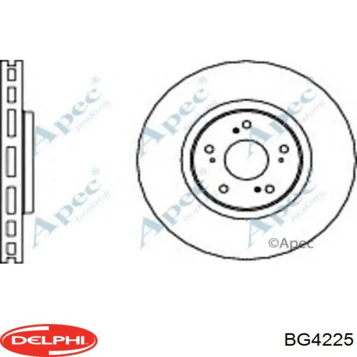 BG4225 Delphi Гальмо дискове переднє