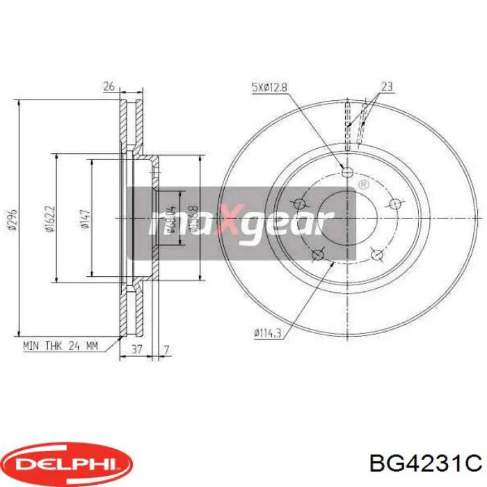 Купити BG4231C Delphi Ротор гальмівний