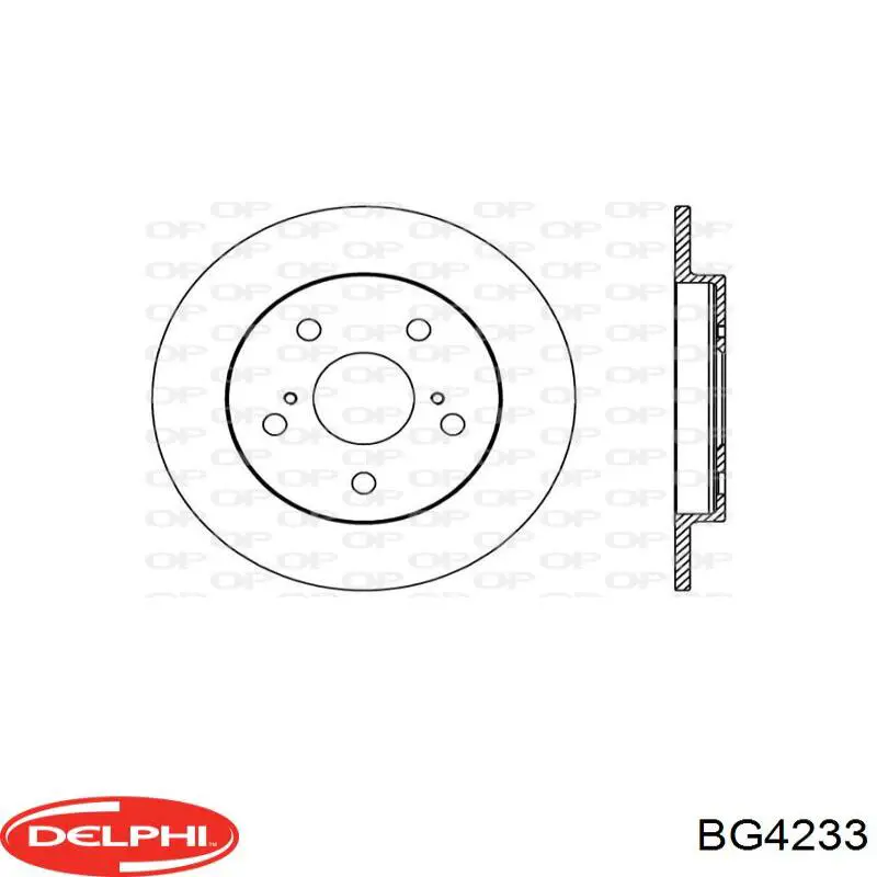 BG4233 Delphi диск гальмівний задній