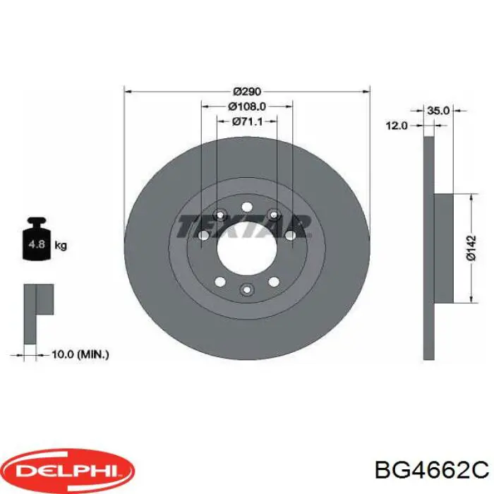 BG4662C Delphi Дискові гальма