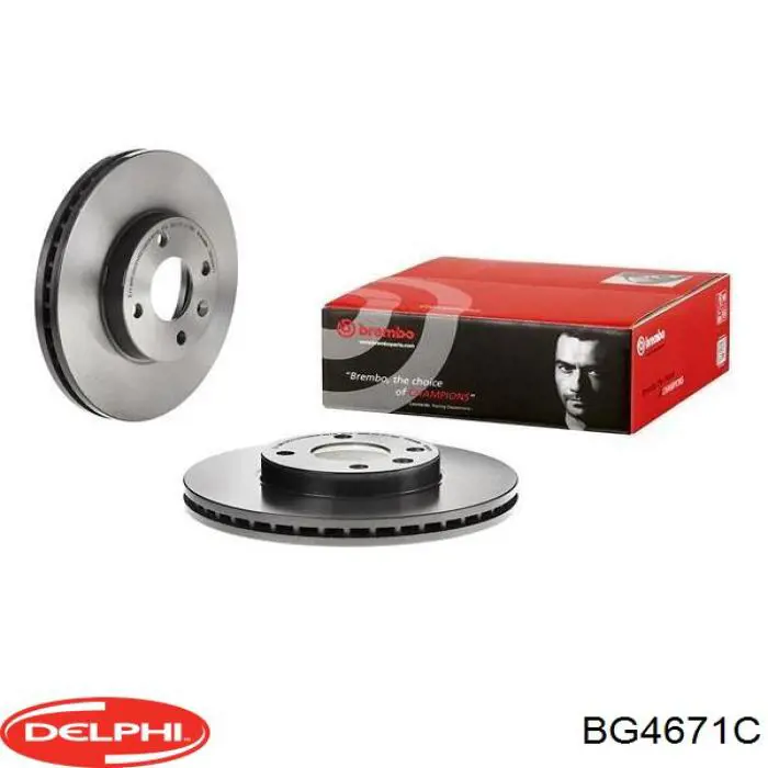 Диск переднього гальма Delphi BG4671C ціна, від 33.56 USD