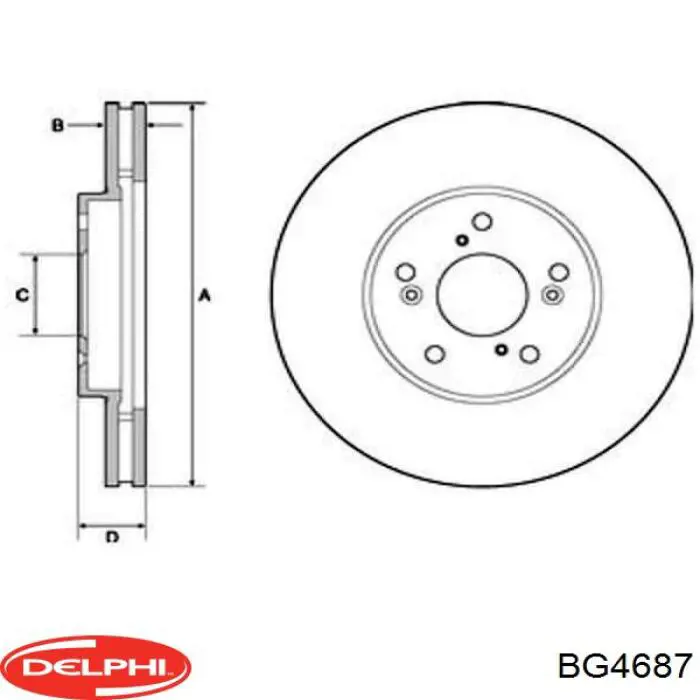 Купити BG4687 Delphi Ротор гальмівний