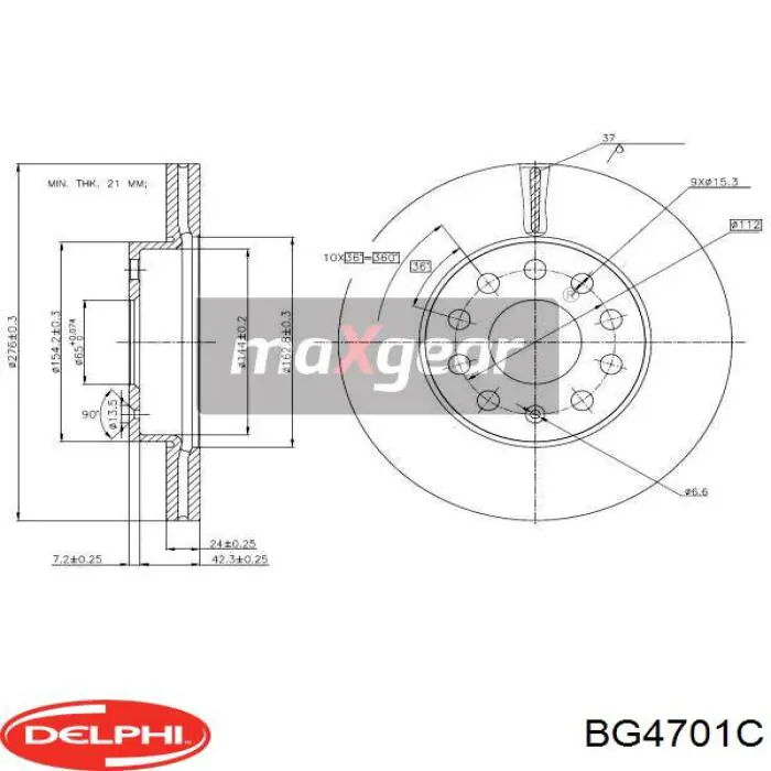Купити BG4701C Delphi Ротор гальмівний
