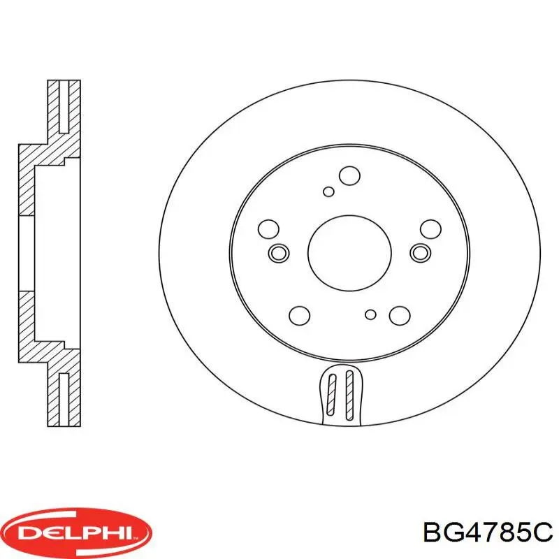 Диск переднього гальма Delphi BG4785C ціна, від 54.62 USD