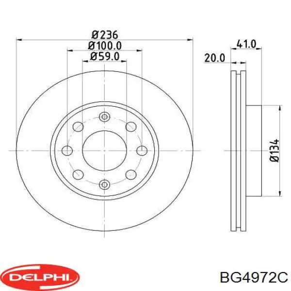 Купити BG4972C Delphi Ротор гальмівний