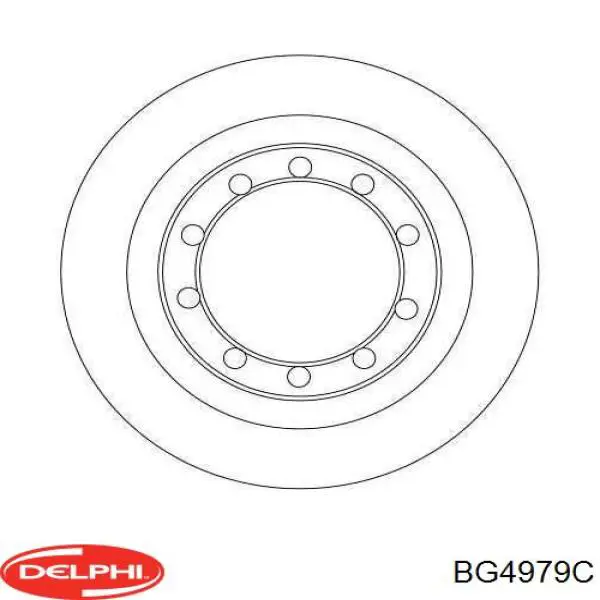 Диск гальмівний передній BG4979C Delphi