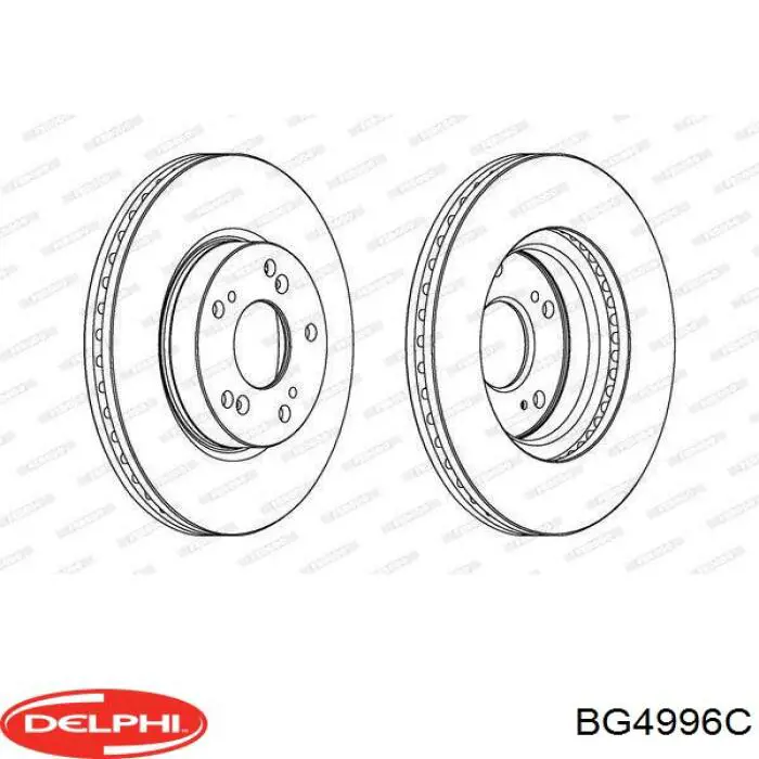 Гальмівні диски передні BG4996C Delphi