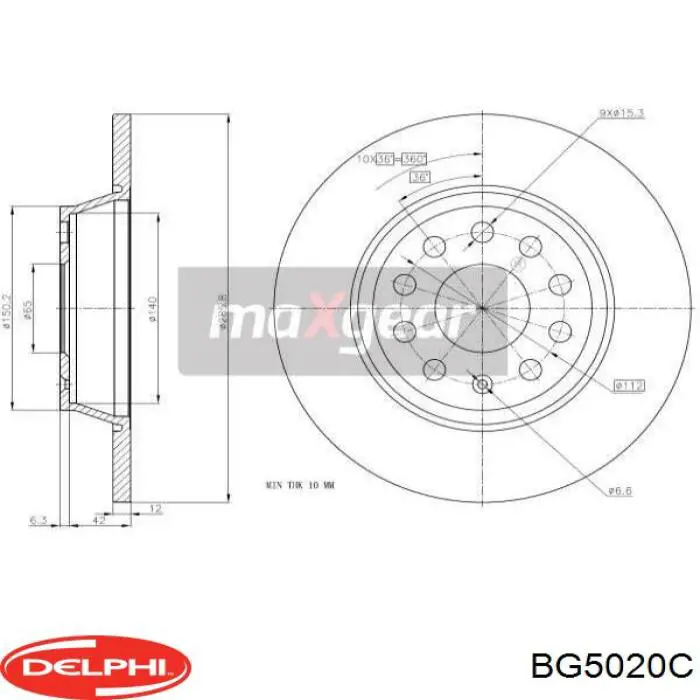BG5020C Delphi Дискові гальма