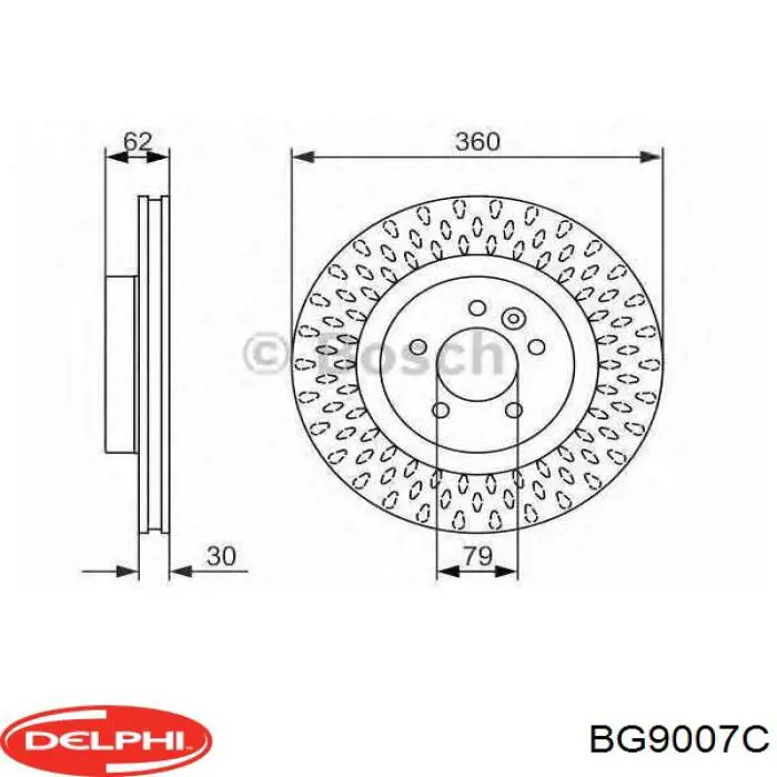 Купити BG9007C Delphi Ротор гальмівний