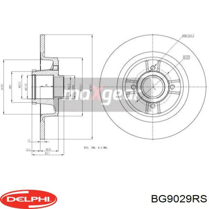 Купити BG9029RS Delphi Диск заднього гальма