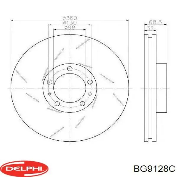 Диск гальмівний передній ABS 18265