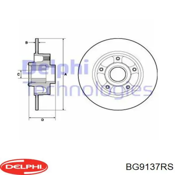 Задні дискові гальма Delphi BG9137RS ціна, від 61.88 USD