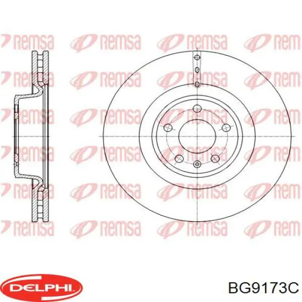 Диск гальмівний передній BG9173C Delphi