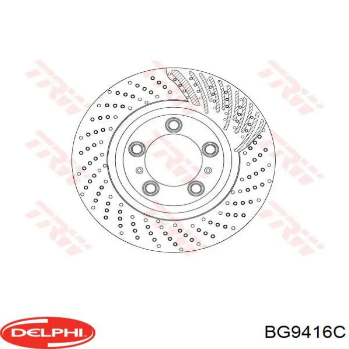 Диск гальмівний передній 99135140402 Porsche