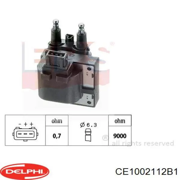 Купити CE1002112B1 Delphi Котушка запалювання