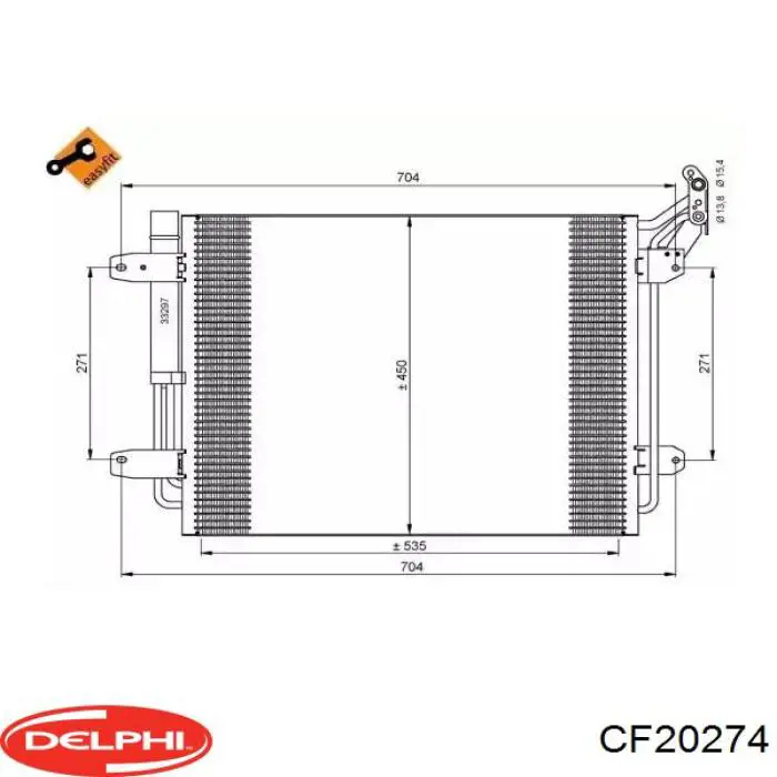 Конденсатор кондиціонера Delphi CF20274 ціна, від 70.46 USD