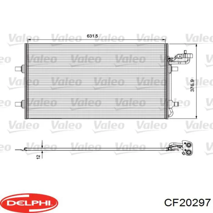 Конденсатор кондиціонера Delphi CF20297 ціна, від 98.03 USD