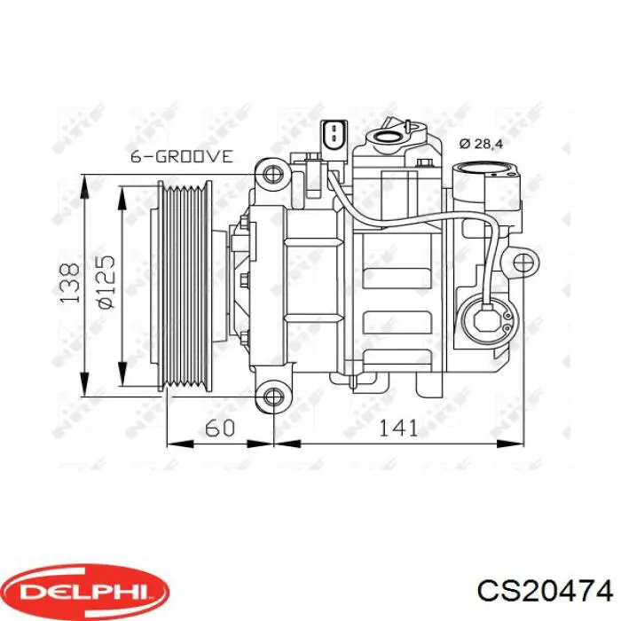Купити CS20474 Delphi Компресор кліматичної установки