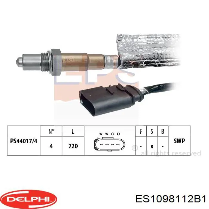 Лямбда датчик кисню Delphi ES1098112B1 ціна, від 47.78 USD