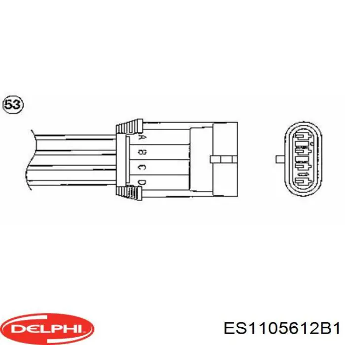 Лямбдазонд, датчик кисню до каталізатора ES1105612B1 Delphi