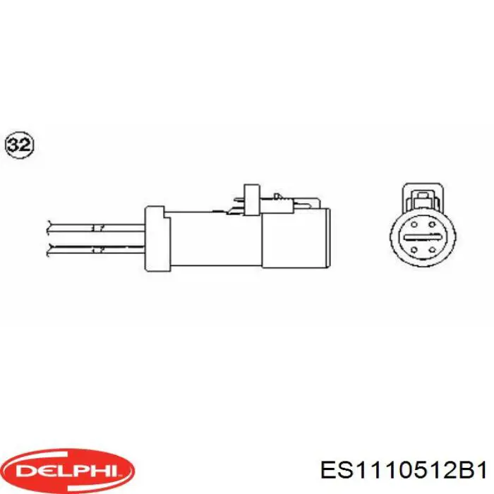 Купити ES1110512B1 Delphi Лямбда зонд, датчик кисню