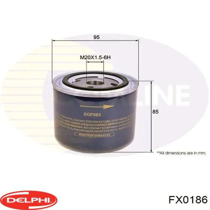 FX0186 Delphi фільтр масляний