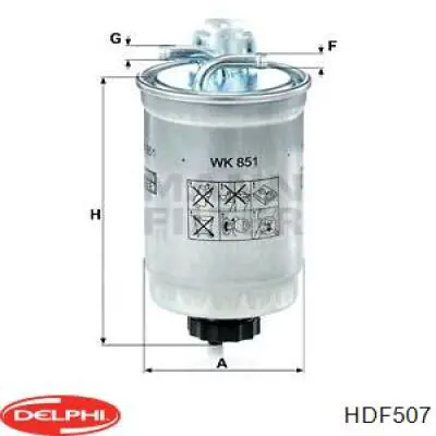 HDF507 Delphi фільтр паливний