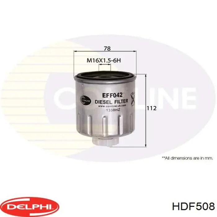 Фільтр тонкого очищення палива Delphi HDF508 ціна, від 7.77 USD