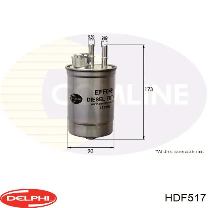Паливний фільтр HDF517 Delphi